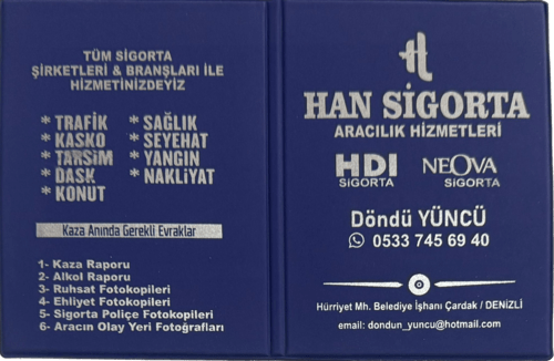 deri ruhsat kabi goresli baskılı parker