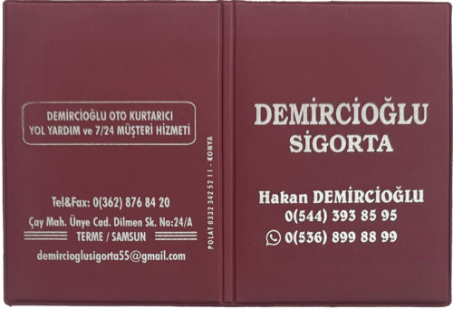 deri ruhsat kabi goresli baskılı parker