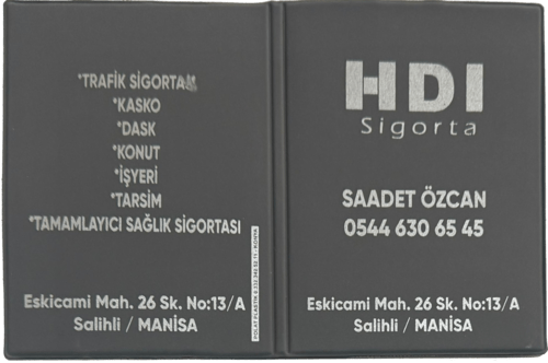 deri ruhsat kabi goresli baskılı parker