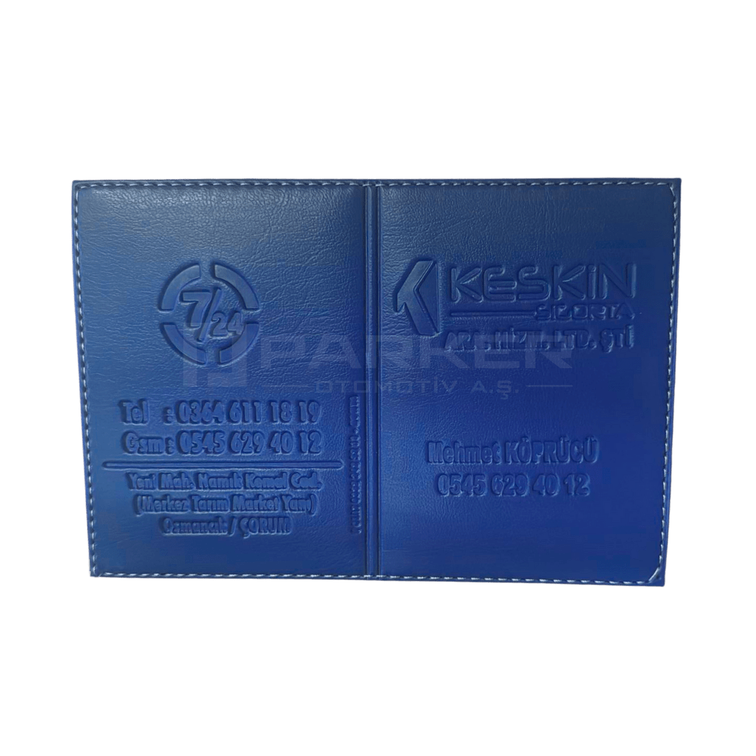 dikisli ruhsat kabi goresli baskılı parker otomotiv