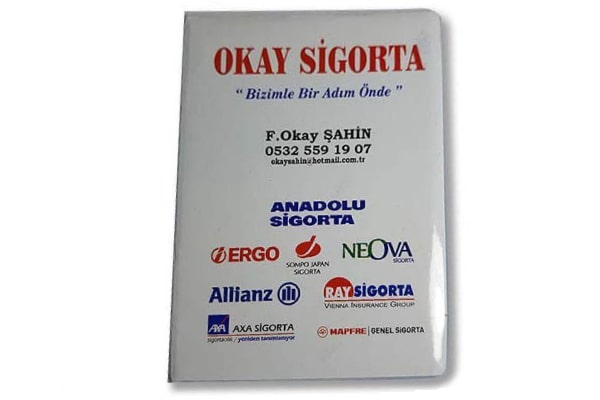 ofset ruhsat kabi goresli baskılı parker otomotiv