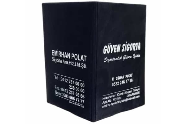 pvc ruhsat kabi goresli baskılı parker otomotiv